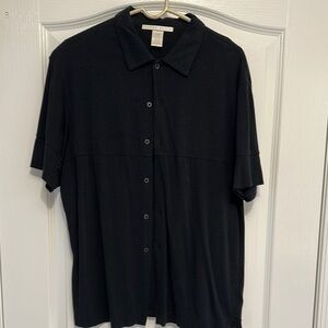 Perry Ellis Black Casual Button Down Shirt